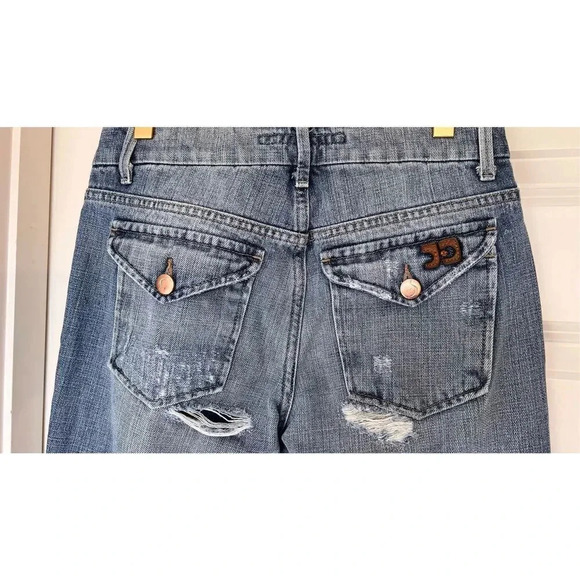 Vintage Joe's Jeans Low Rise Flare Distressed Star Dust Super Women’s 27 Jeans - Picture 5 of 14